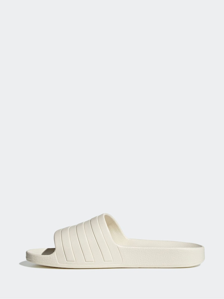 Buy adidas White cream Sportswear Adilette Aqua Sliders from  display picture 1