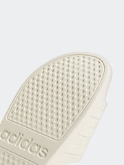adidas White cream Sportswear Adilette Aqua Slides - Image 9 of 9