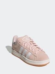 adidas Originals Pink/White Campus Trainers - Image 1 of 10