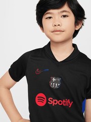 Nike Black Kids Barcelona Away Stadium Mini Kit 2024-25 Little Black Shirt - Image 2 of 4