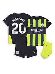 Puma Black Manchester City Away Baby Kit 2024-25 Bernardo 20 - Image 1 of 3