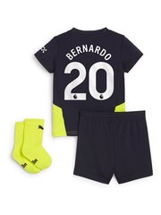 Puma Black Manchester City Away Baby Kit 2024-25 Bernardo 20 - Image 2 of 3