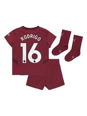 Puma Red Manchester City Third Babykit Football Shirt 2024-25 Rodrigo 16 - Image 2 of 3
