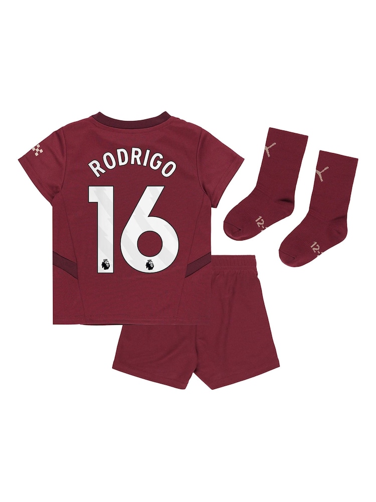 Puma Red Manchester City Third Babykit Football Shirt 2024-25 Rodrigo 16 - Image 2 of 3