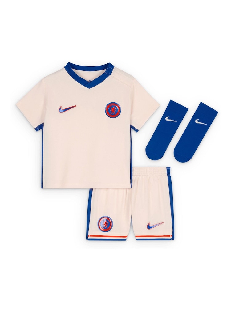 Nike Cream Chelsea Away Stadium Kit 2024-25 Infants Palmer 20 - Image 3 of 3