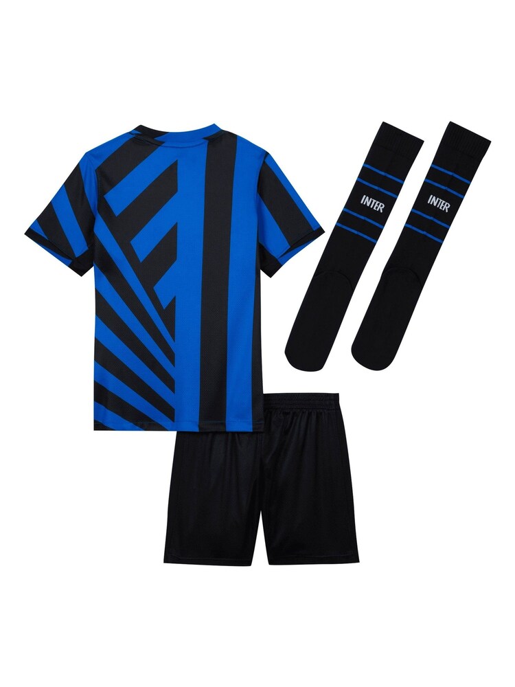 Nike Blue Kids Inter Milan Home Stadium Mini Kit 2024-25 Little Football Shirt - Image 1 of 4