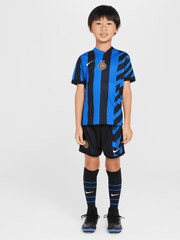 Nike Blue Kids Inter Milan Home Stadium Mini Kit 2024-25 Little Football Shirt - Image 3 of 4