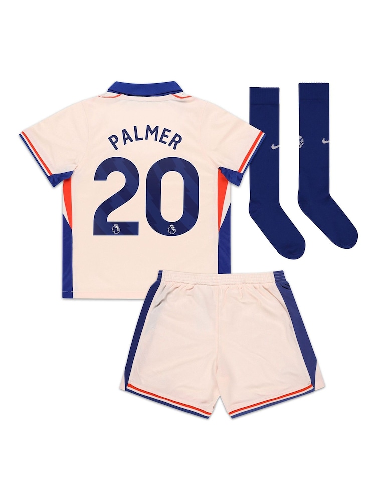 Nike Cream Chelsea Away Stadium Kit 2024-25 Little Kids Palmer 20 - Image 2 of 3