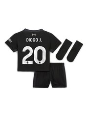 Nike Black Liverpool Away Stadium Mini Kit 2024-25 Infants Diogo J. 20 - Image 2 of 3