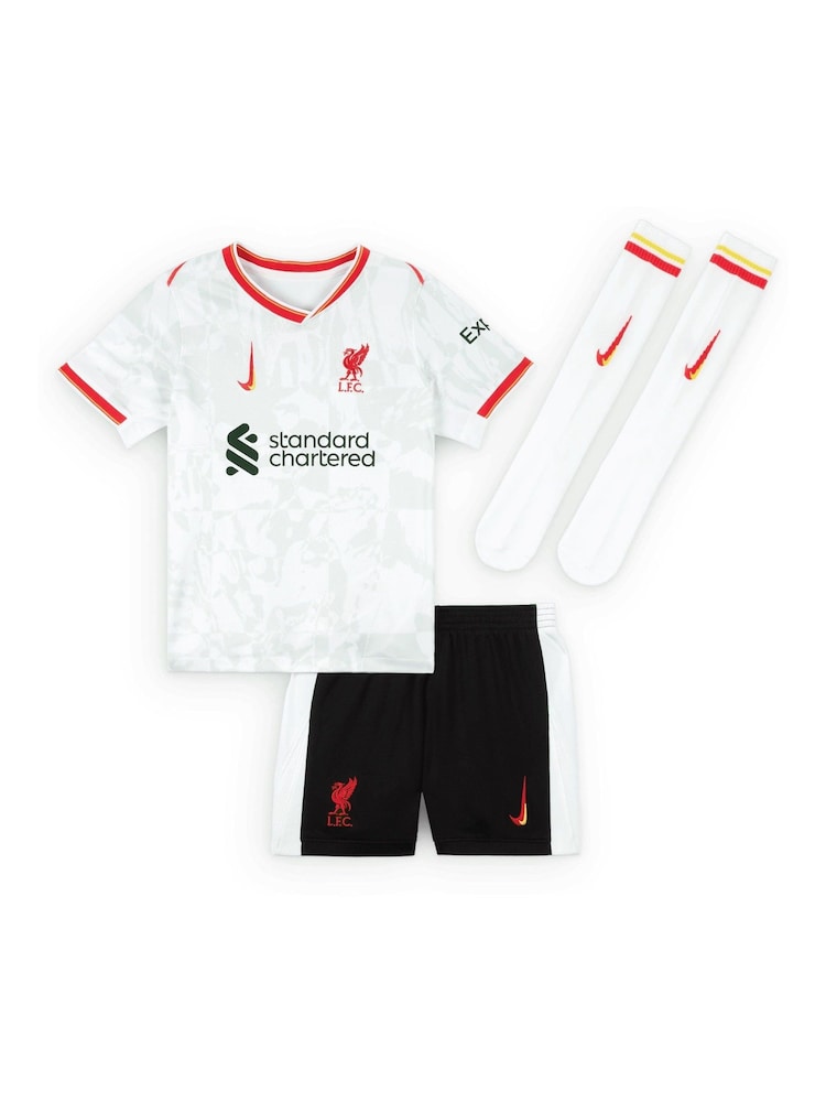 Nike White Liverpool Third Stadium Mini Kit 2024-25 Little Kids Diogo J. 20 - Image 3 of 3