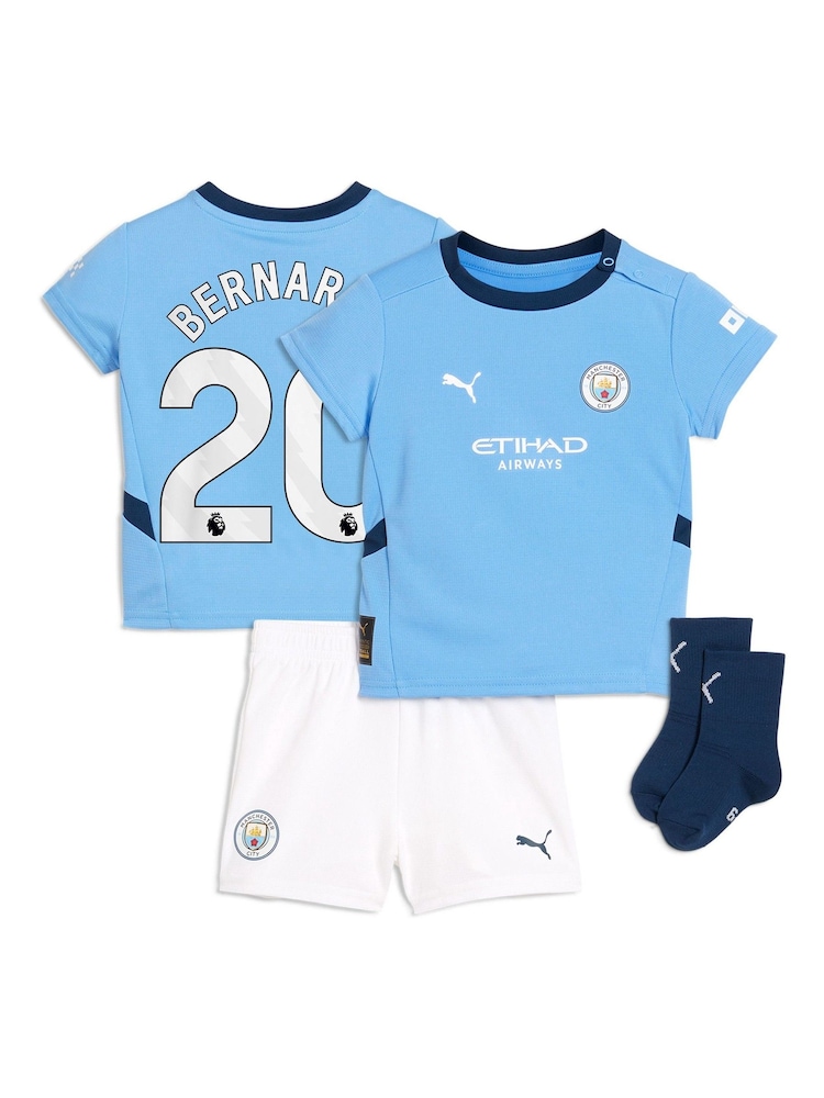 Puma Blue Babykit Manchester City Home Football Shirt 2024-25 Bernardo 20 - Image 1 of 3
