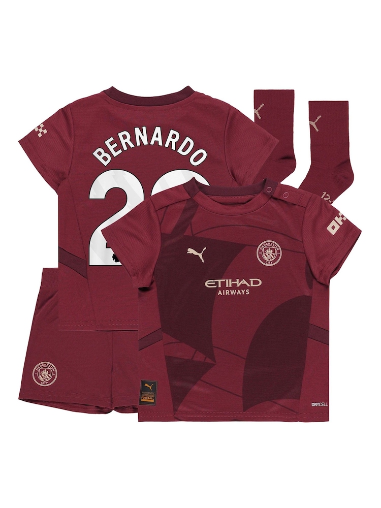 Puma Red Babykit Manchester City Third Football Shirt 2024-25 Bernardo 20 - Image 1 of 3