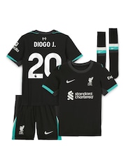 Nike Black Kids Liverpool Away Stadium Mini Kit Shirt 2024-25 - Image 1 of 3