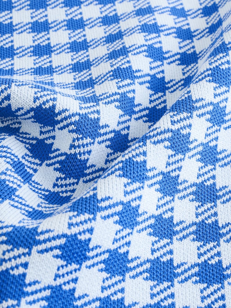 Blue Gingham Check Co-Ord Knitted Mini Skirt - Image 3 of 3 Blue Gingham Check Co-Ord Knitted Mini Skirt - Image 3 of 3