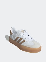 adidas Originals White Black Sambae W Trainers - Image 3 of 9