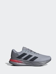 adidas Grey Chrome Galaxy 7 Running Trainers - Image 3 of 9
