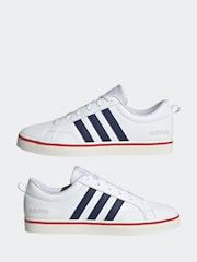 adidas White VS Pace Trainers - Image 7 of 9