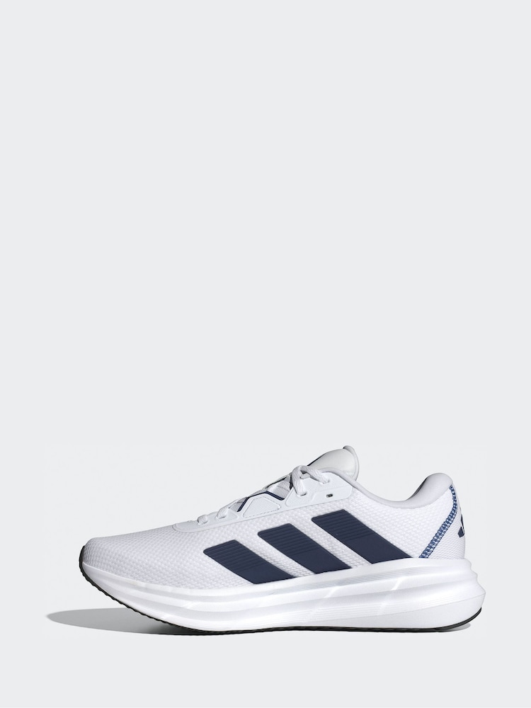 adidas White Ecru Galaxy 7 Running Trainers - Image 2 of 9