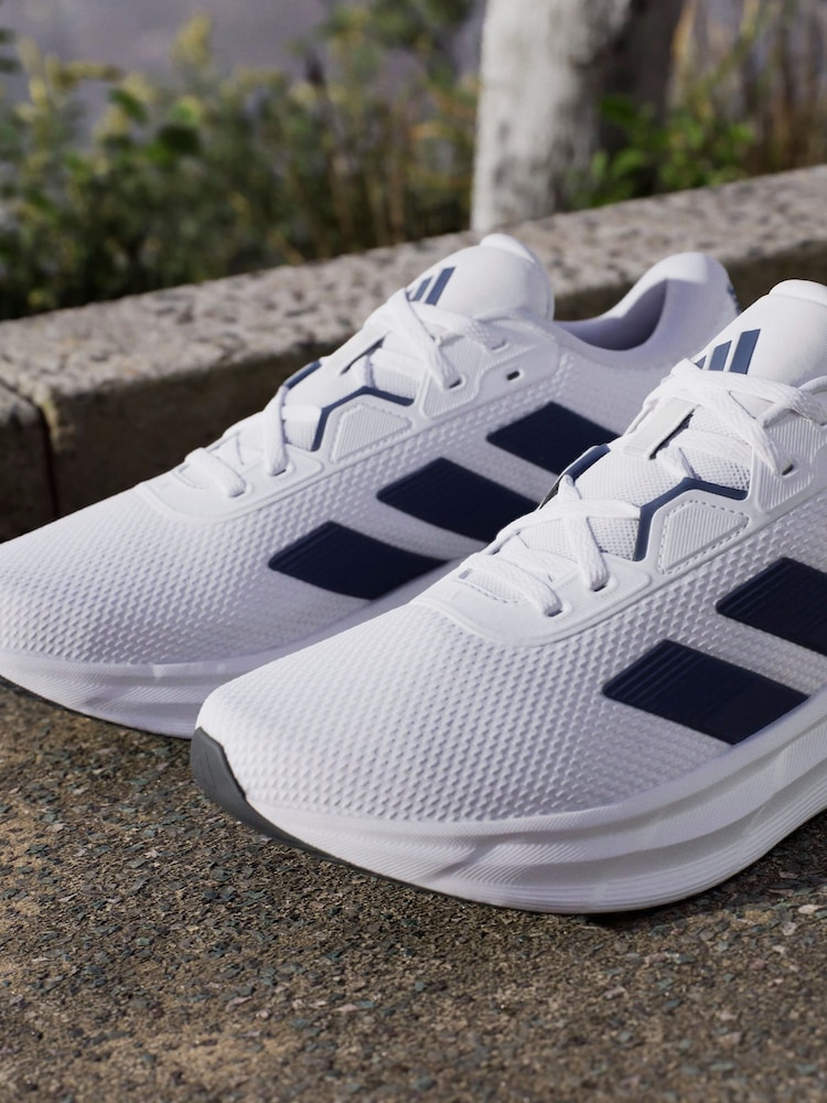 adidas White Ecru Galaxy 7 Running Trainers - Image 2 of 17 adidas White Ecru Galaxy 7 Running Trainers - Image 2 of 17