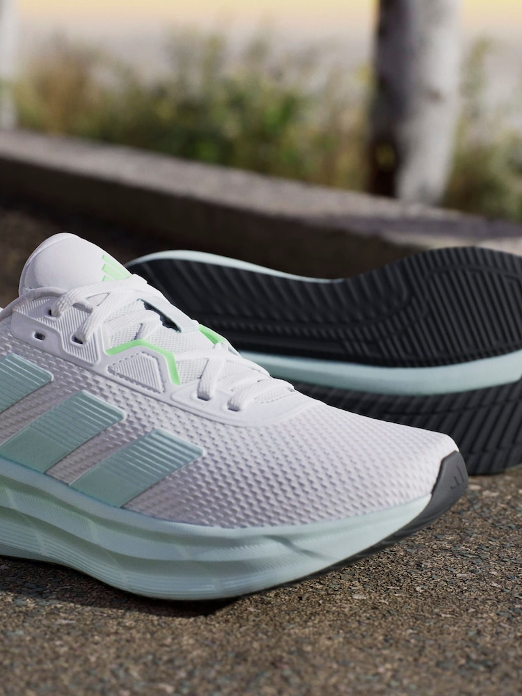 adidas White cream Galaxy 7 Trainers - Image 8 of 16