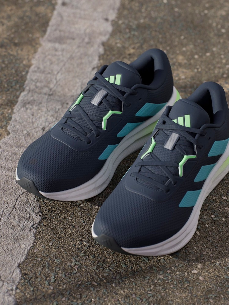 adidas Mens Athletic Shoes Blue with Dark Blue Accents adidas Galaxy 7 Running Sneakers - Blue | Free Shipping with  main image 2