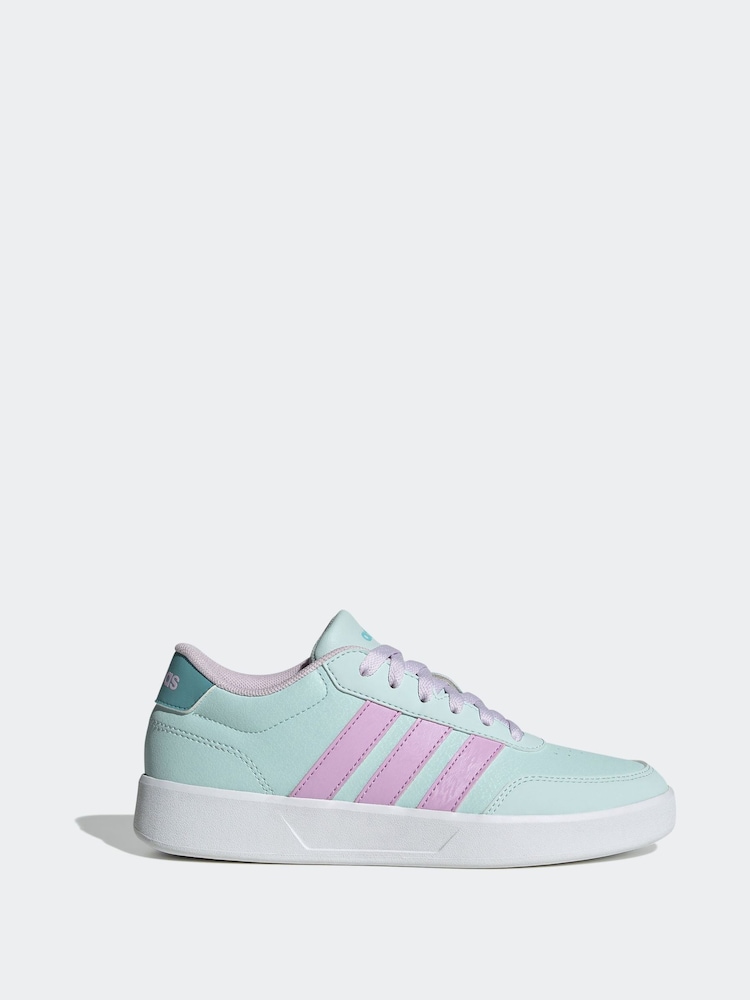 adidas Mint/Lilac Breaknet 3.0 Lace Junior Trainers - Image 1 of 9