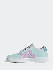 adidas Mint/Lilac Breaknet 3.0 Lace Junior Trainers - Image 2 of 9
