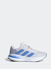 adidas Grey/Blue Galaxy 7 Running Trainers - Image 1 of 9