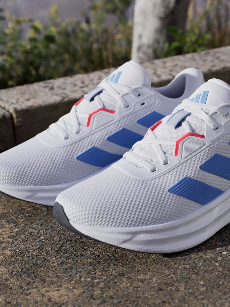 adidas Grey/Blue Galaxy 7 Running Trainers - Image 2 of 17 adidas Grey/Blue Galaxy 7 Running Trainers - Image 2 of 17
