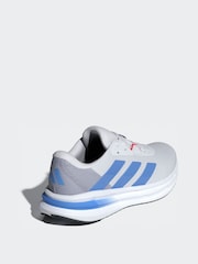 adidas Grey/Blue Galaxy 7 Running Trainers - Image 4 of 9