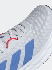adidas Grey/Blue Galaxy 7 Running Trainers - Image 8 of 9