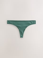 Green Floral Print Thong Rich Knickers 7 Pack - Image 2 of 10