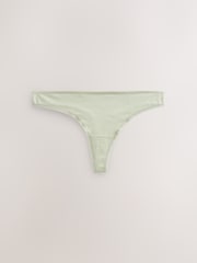 Green Floral Print Thong Rich Knickers 7 Pack - Image 6 of 10