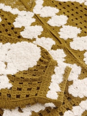 Azeitona verde - Floral Print Crochet Jacket Cardigan - Imagem 8 de 9