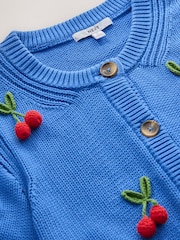 Cereja azul - Cardigan de cotton com botões e short sleeve - Imagem 6 de 7
