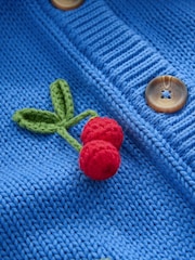 Cereja azul - Cardigan de cotton com botões e short sleeve - Imagem 7 de 7