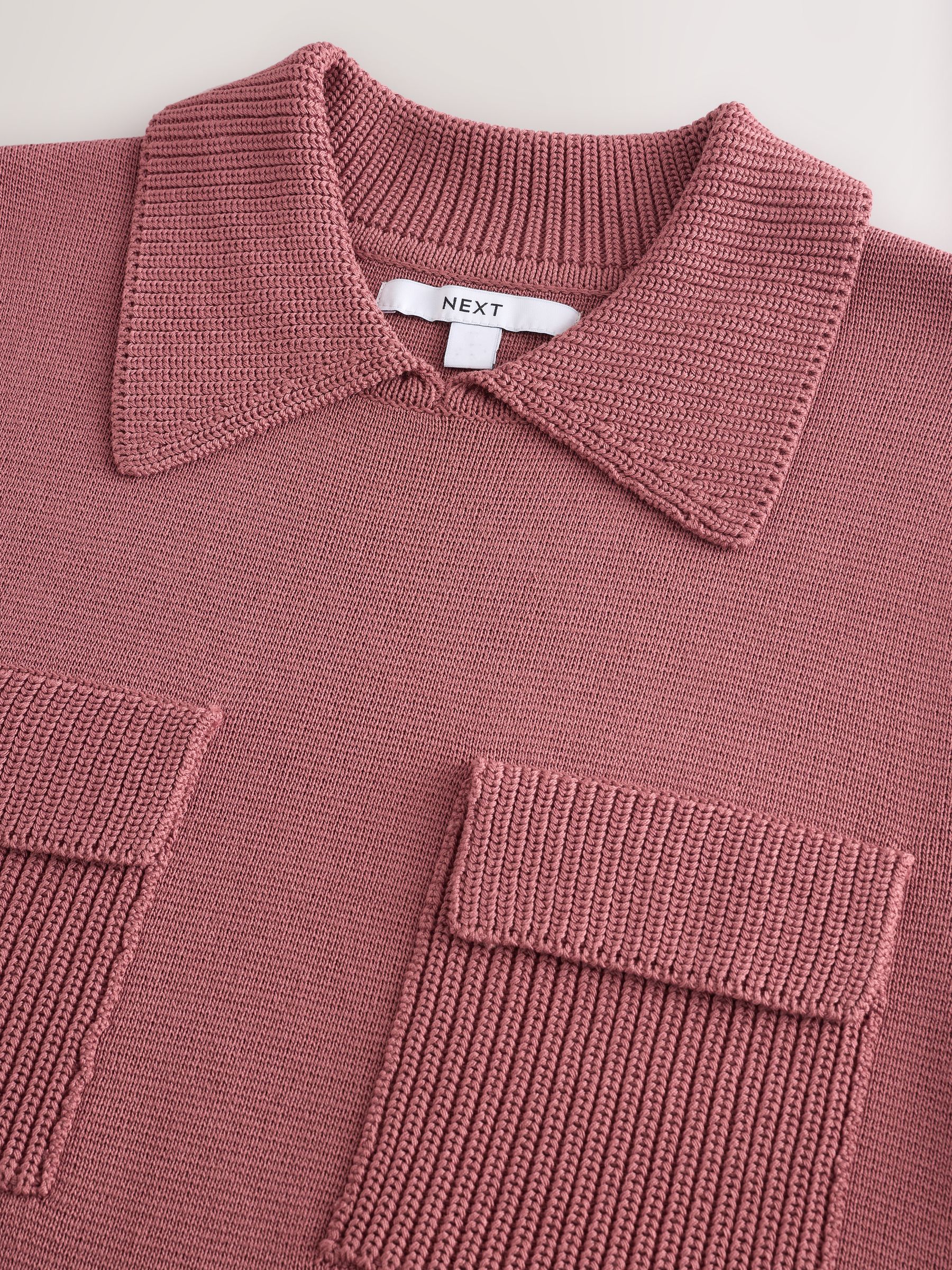 トップス muguet uv cut polo knit PINK BEIGE Buy Blush Pink Knitted Polo Shirt With Pockets from Next Oman