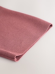 Blush Pink Knitted Polo Shirt With Pockets - Image 8 of 8