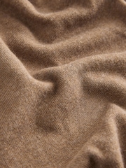 Camel Soft Touch Crew Neck Jumper With Cotton - Image 7 of 8