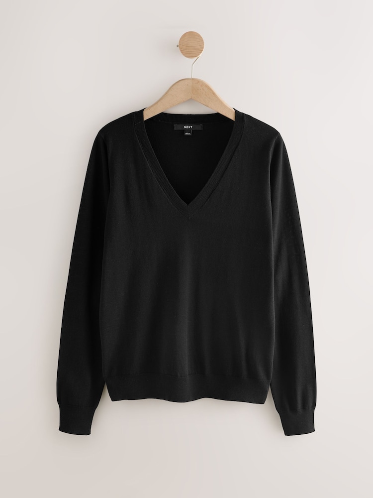 Crew Neck Sweater Black Cotton Sweater Ladies Buy Black Soft Touch
