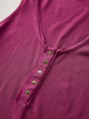 Baga roxa - Regata Henley de malha com Linen - Imagem 6 de 7