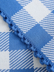 Blue Check Gingham Check Co-Ord Knitted Vest Top - Image 2 of 3