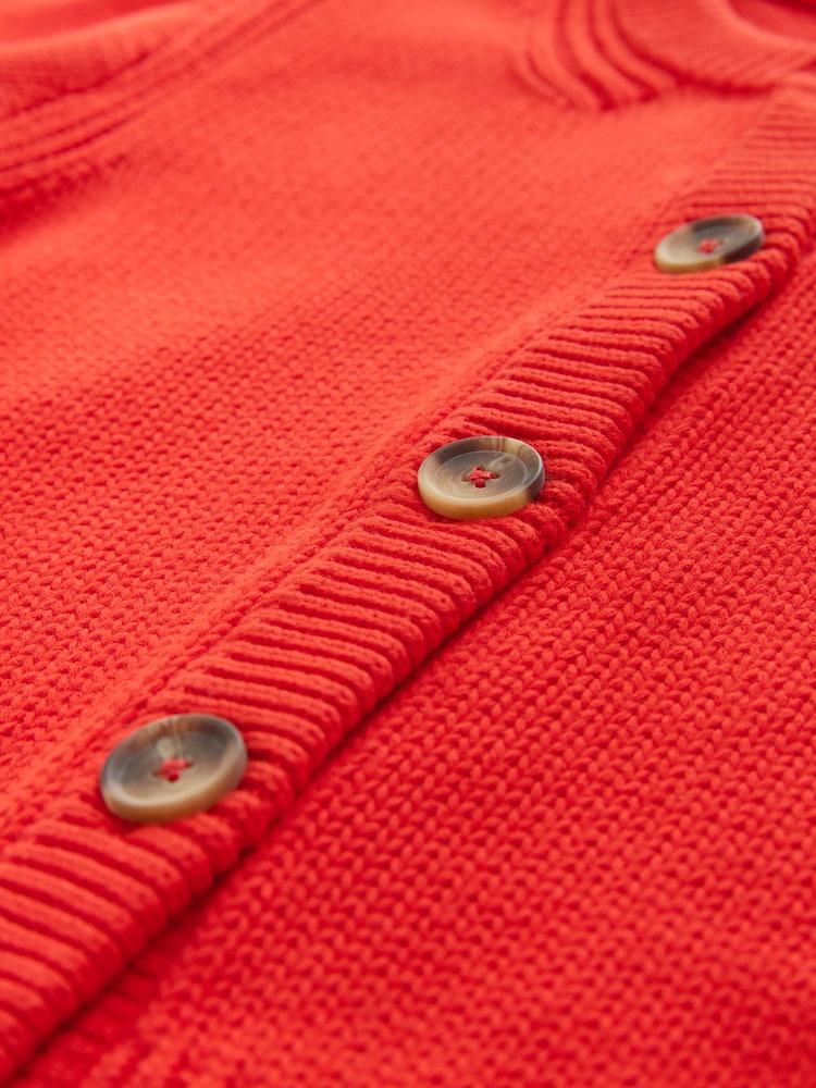 Orange red - Cardigan de cotton com botões e short sleeve - Imagem 8 de 8