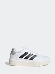 adidas White Courtblock Bold Trainers - Image 1 of 9