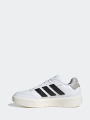 adidas White Courtblock Bold Trainers - Image 2 of 9