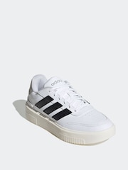 adidas White Courtblock Bold Trainers - Image 3 of 9