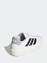 adidas White Courtblock Bold Trainers - Image 4 of 9