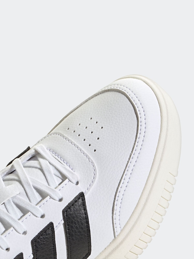 adidas White Courtblock Bold Trainers - Image 9 of 9
