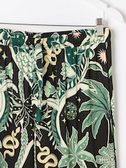 Oliver Bonas Black Disco Jungle Shirt & Trousers Pyjamas Set - Image 8 of 8