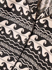 Oliver Bonas Black Wave Shirt & Trousers Pyjamas Set - Image 5 of 7